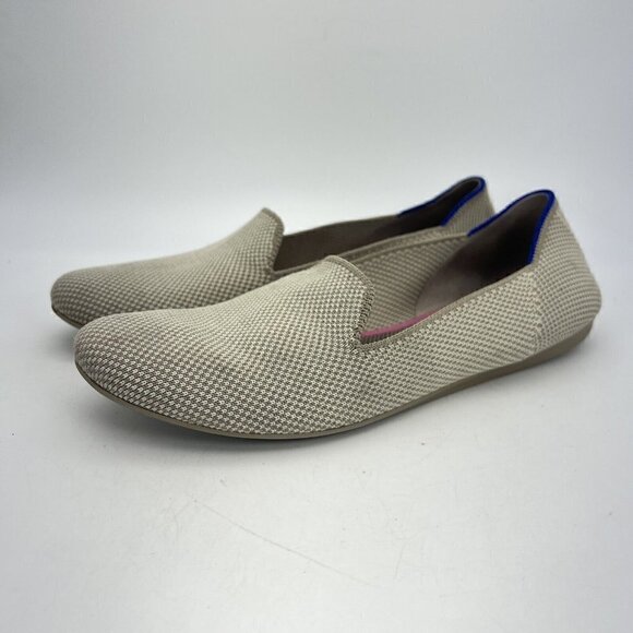 Rothy's Shoes - Rothy’s The Loafer Women Size 8 W Knit Flat Slip On Shoes Beige